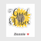 Good Vibes Sunflower Aufkleber (Blatt)