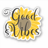 Good Vibes Sunflower Aufkleber (Vorderseite)