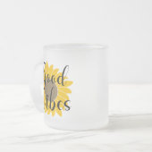 Good Vibes Sunflower Coffee Tasse (Vorderseite Links)