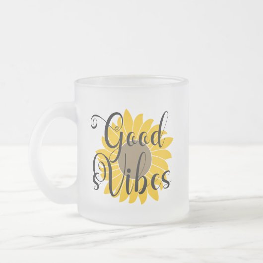 Good Vibes Sunflower Coffee Tasse (Links)