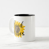 Good Vibes Sunflower Coffee Tasse (Vorderseite Links)