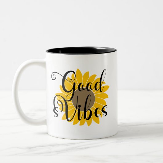 Good Vibes Sunflower Coffee Tasse (Links)