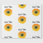 Good Vibes Sunflower Geschenkpapier (Flach)