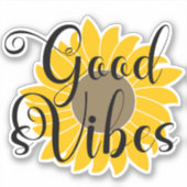Good Vibes Sunflower Sticker (Vorderseite)