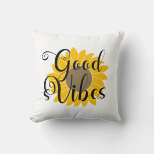 Good Vibes Sunflower T - Shirt Kissen