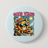 Good Vibes - Sunshine - Retro Summer Button (Vorderseite)