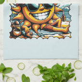 Good Vibes - Sunshine - Retro Summer Geschirrtuch (Gefaltet)