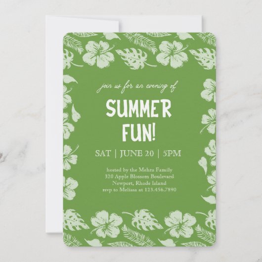 Good Vibes & Sunshine Summer Party Einladung (Vorderseite)