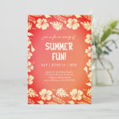Good Vibes & Sunshine Summer Party Einladung (Stehend Vorderseite)