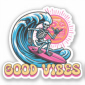 Good Vibes - Surfen - Summer Vibes Aufkleber (Vorderseite)