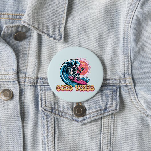 Good Vibes - Surfen - Summer Vibes Button (Beispiel)