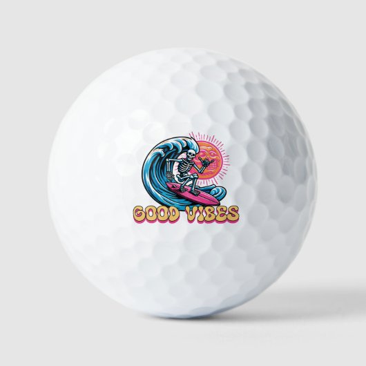 Good Vibes - Surfen - Summer Vibes Golfball (Vorderseite)