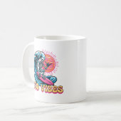 Good Vibes - Surfen - Summer Vibes Kaffeetasse (Vorderseite Links)