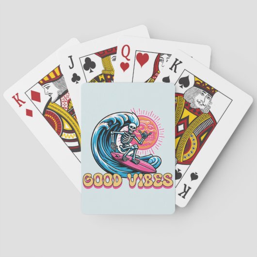 Good Vibes - Surfen - Summer Vibes Spielkarten (Rückseite)