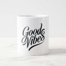 Good Vibes Tasse - Moderner Kalligrafiestil