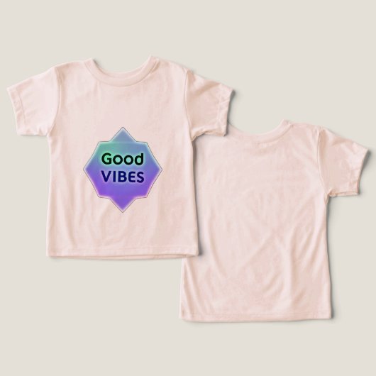 "Good Vibes" Text on Gradient Star Shape (Design Vorderseite & Rückseite)