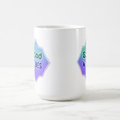"Good Vibes" Text on Gradient Star Shape Kaffeetasse (Mittel)