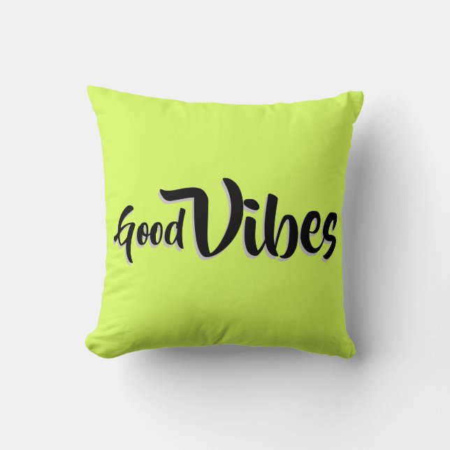Good Vibes Throw Kissen (Vorderseite)