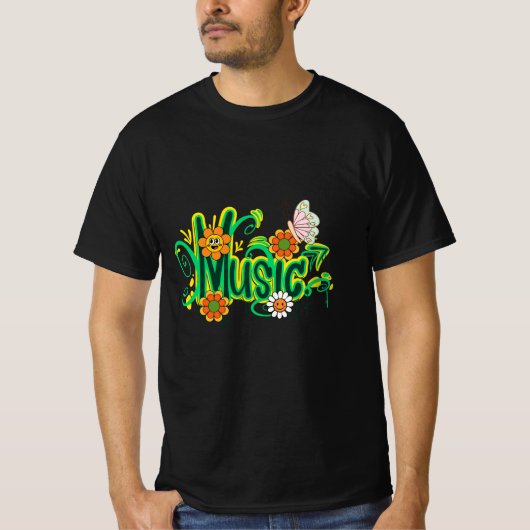 Good Vibes Typografy T-Shirt (Vorderseite)