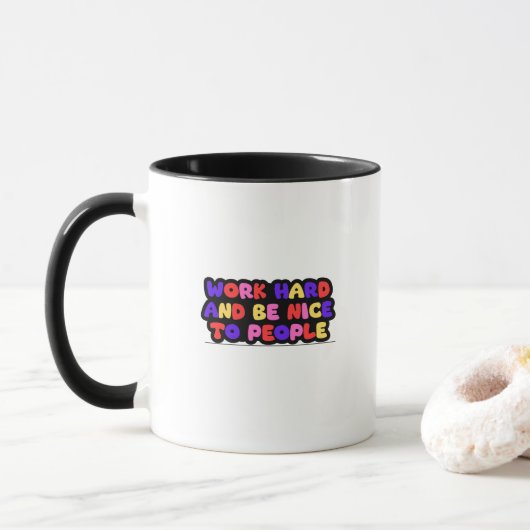 Good Vibes Typografy Tasse (Mit Donut)