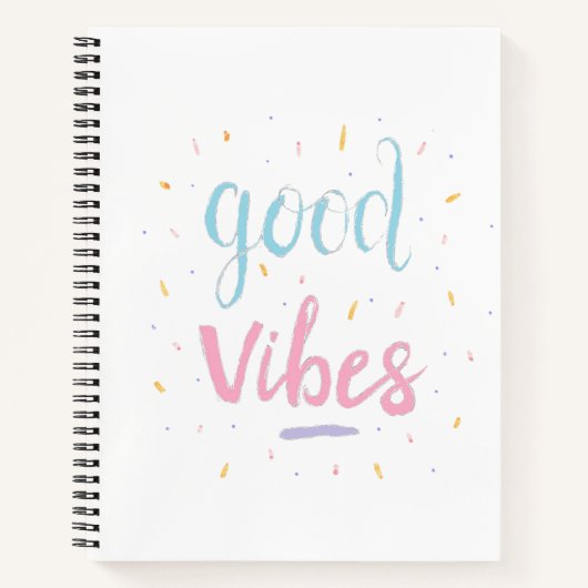 "Good Vibes" Uni Ruled Notebook Notizblock (Vorderseite)
