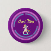 Good Vibes Unicorn Button (Vorderseite)