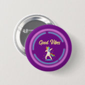 Good Vibes Unicorn Button (Vorne & Hinten)