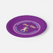 Good Vibes Unicorn Pappteller (Schrägansicht)