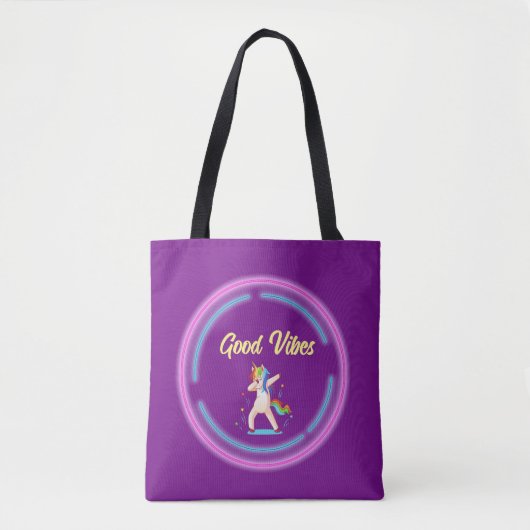 Good Vibes Unicorn Tasche (Vorderseite)
