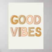 Good Vibes Wand Art Plakat für Studentenwohnheime, (Vorne)