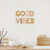 Good Vibes Wand Art Plakat für Studentenwohnheime, (Küche)