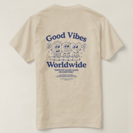 "GOOD VIBES WORLDWIDE" Shirt (Design Rückseite)