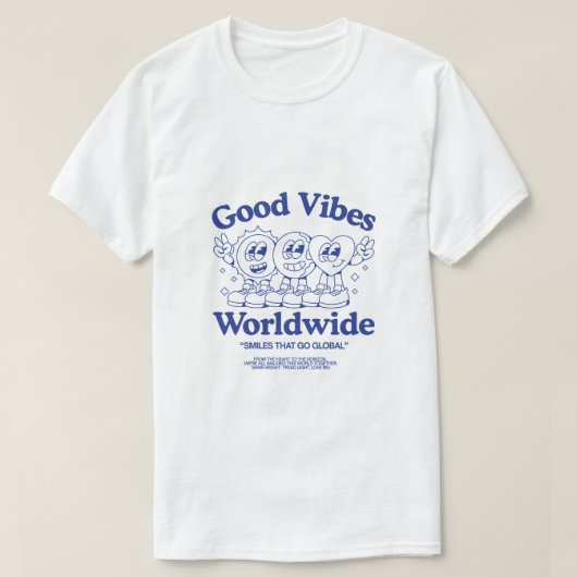 Good Vibes Worldwide Smiley Shirt (Design vorne)