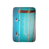 Good Vibes Zitat White Seagull Beach Birds Foto Badematte (Vorderseite Vertikal)