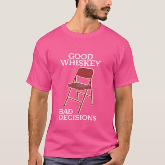 Good Whiskey Bad Decision Classic Art Cowboy Weste T-Shirt (Vorderseite)