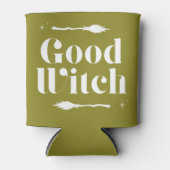 Good Witch Bad Witch Trendy Typografie Halloween Dosenkühler (Vorderseite)