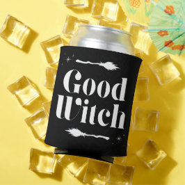 Good Witch Bad Witch Trendy Typografie Halloween Dosenkühler