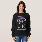 Good Witch Cute Hat Broomstick Halloween Tee (Vorne ganz)