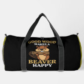 Good Wood Makes a Beaver Happy Duffle Bag (Rückseite)