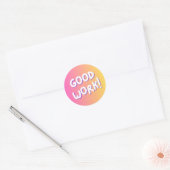 “Good Work!” Colorful Encouragement Sticker (Umschlag)