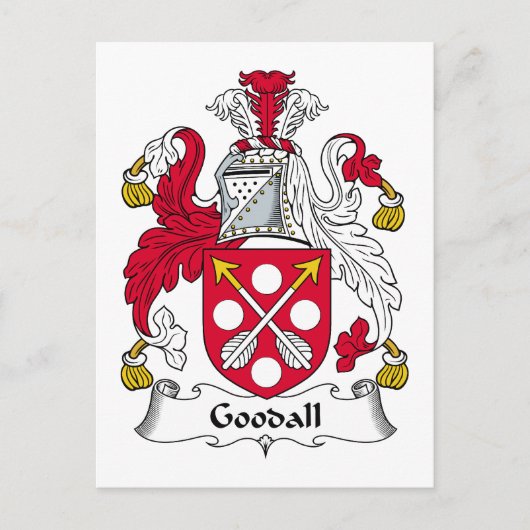 Goodall Familienwappen Postkarte (Vorderseite)