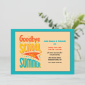 Goodby School Hallo Sommer Einladung (Stehend Vorderseite)
