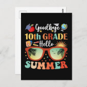 Goodbye 10th Grade Hallo Sommer Postkarte (Vorne/Hinten)