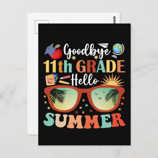 Goodbye 11th Grade Hello Summer Abschluss Postkarte (Vorne/Hinten)