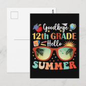 Goodbye 12 th Grade Hello Summer Postkarte (Vorne/Hinten)