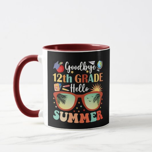 Goodbye 12 th Grade Hello Summer Tasse (Links)