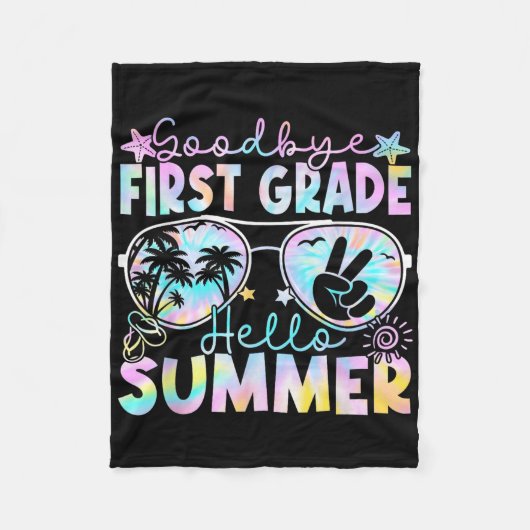 Goodbye 1. Klasse Hallo Sommer erste Klasse Letzte Fleecedecke (Vorderseite)