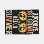 Goodbye 1. Klasse Hallo Sommer erste Klasse Letzte Fleecedecke (Vorderseite (Horizontal))