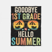 Goodbye 1. Klasse Hallo Sommer erste Klasse Letzte Fleecedecke (Vorderseite)