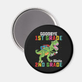 Goodbye 1st Grade Hello 2nd Grade T Rex Dinosaur Magnet (Vorderseite/Rückseite)
